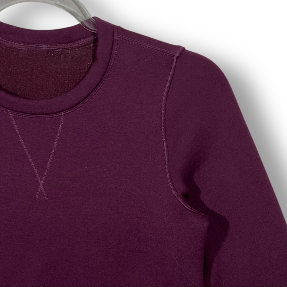 Lululemon Keep It Cozy Sweatshirt Sz 2 Crew Neck Fleece Purple Plum Athleisure - Picture 5 of 11